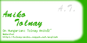 aniko tolnay business card
